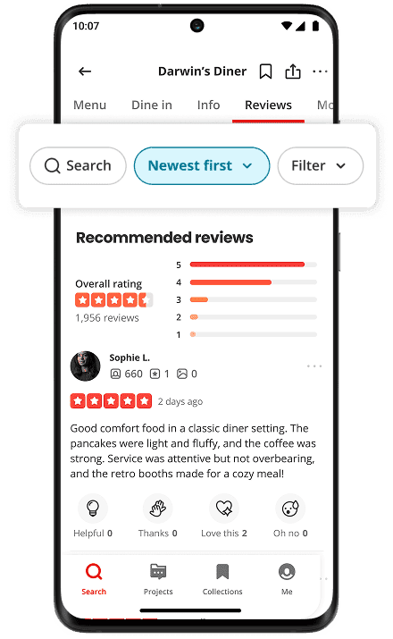 Install the Yelp app