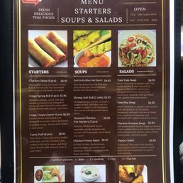 Front of the menu Front of the menu