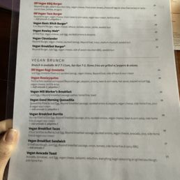 Vegan menu Vegan menu