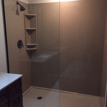 Frontier Homes - Onyx System custom shower w/ fixed pane enclosure. - Electricians Near Me Frontier Homes - Onyx System custom shower w/ fixed pane enclosure. - Electricians Near Me