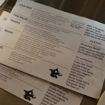 Holy Basil - menu 05/17/25 - Thai Near Me - Los Angeles, California