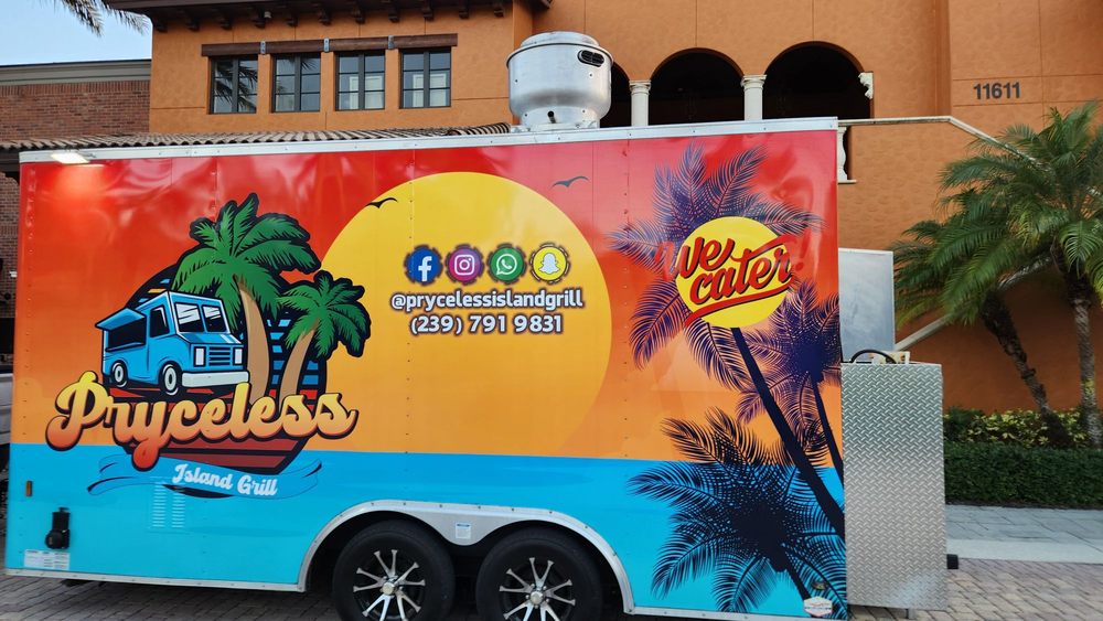 Pryceless Island Grill Food Truck Logo