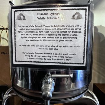 Di Oliva Tasting Bar - kaimana lychee white balsamic - Specialty Food Near Me - Vancouver, British Columbia