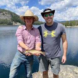Skyline Guest Ranch - Caleb our guide helping with fishing