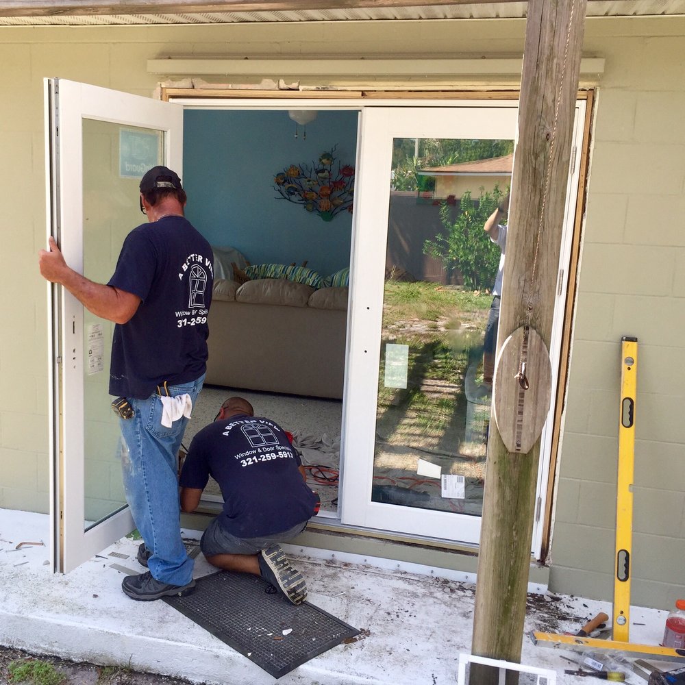 A Better View - Install of French Doors PGT with aluminum reenforced for extra extra strength - Windows Installation Near Me