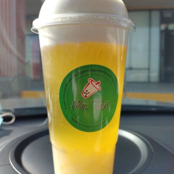Mr Tea - Jasmine tea with cheese foam and lychee jelly: amazing! - Bubble Tea Near Me - Las Vegas, Nevada