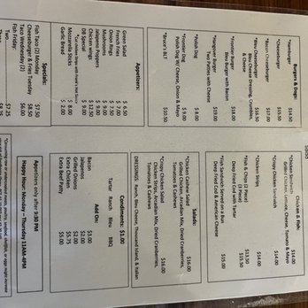 Last Frontier Saloon - Menu - Pubs Near Me - Fall City, Washington