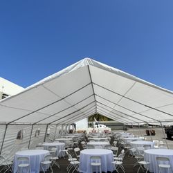 Figueroa Party Rentals - 30x70 for 21 round tables 60"  with 168 chairs