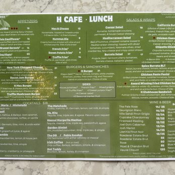 H Cafe - Menu September 2026 - Breakfast & Brunch Near Me - Los Angeles, California H Cafe - Menu September 2026 - Breakfast & Brunch Near Me - Los Angeles, California