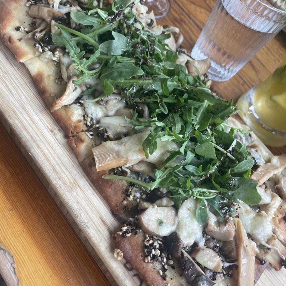 Block Kitchen + Bar - Mushroom flatbread - Sandwiches Near Me - Banff, Alberta Block Kitchen + Bar - Mushroom flatbread - Sandwiches Near Me - Banff, Alberta
