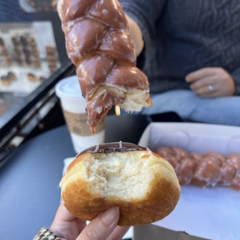 Caroline's Donuts - Boston creme and glazed twist - Donuts Near Me - New York, New York