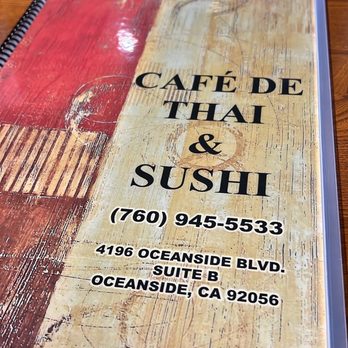 Cafe de Thai & Sushi - Menu - Thai Near Me - Oceanside, California Cafe de Thai & Sushi - Menu - Thai Near Me - Oceanside, California