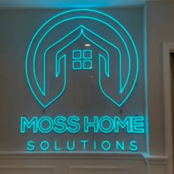 Moss Home Solutions - Super cool logo and neon sign in their HQ