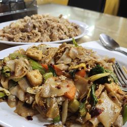 Spicy flat noodled tufo/veggie