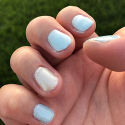 C K Nails And Spa - Embarrassing manicure w/ bleeding cuticle and lumpy, uneven polish