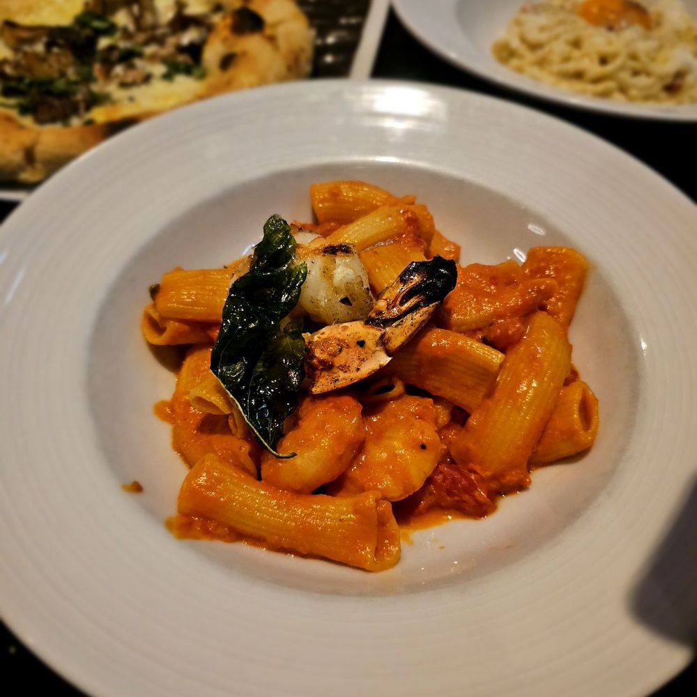 Plate - Rigatoni E Gamberi - Italian Near Me - Leawood, Kansas Plate - Rigatoni E Gamberi - Italian Near Me - Leawood, Kansas