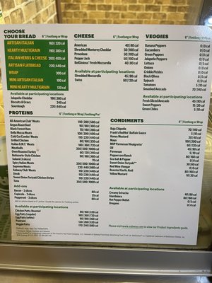 Menu photo 1 Subway Honolulu, HI Menu photo 1 Subway Honolulu, HI
