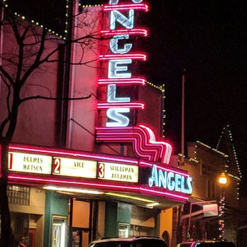 Angels Theatre - Angels Theater at night - Cinema Near Me - Angels Camp, California