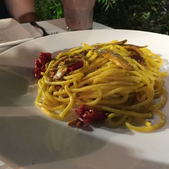 Grigoris - Bucatini with sun dried tomatoes and sardines. - Pizza Near Me - Venezia, VE