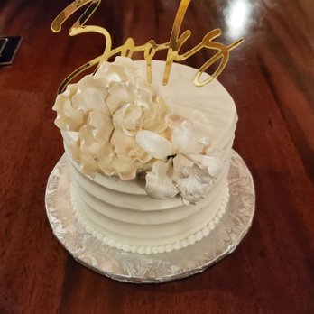 Wedding Cakes by Tammy Allen - Melon cake (the gold cake topper was ours). - Bakeries Near Me - Houston, Texas Wedding Cakes by Tammy Allen - Melon cake (the gold cake topper was ours). - Bakeries Near Me - Houston, Texas