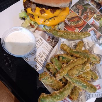 Habit Burger & Grill - 3/30/24. Double Charburger - added cheese: juicy Lucy, 4.5/5 stars! Tempura Green Beans: crispy exterior and tender greens, 5/5 stars! - Salad Near Me - Poway, California Habit Burger & Grill - 3/30/24. Double Charburger - added cheese: juicy Lucy, 4.5/5 stars! Tempura Green Beans: crispy exterior and tender greens, 5/5 stars! - Salad Near Me - Poway, California