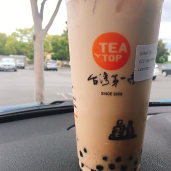 Tea Top - Taro Milk Tea w/ Pearl - Coffee & Tea Near Me - San Jose, California