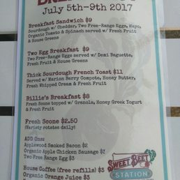Breakfast Menu (July) Breakfast Menu (July)