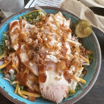 Water Pig BBQ - Salad with smoked turkey. - Barbeque Near Me - Pensacola Beach, Florida Water Pig BBQ - Salad with smoked turkey. - Barbeque Near Me - Pensacola Beach, Florida