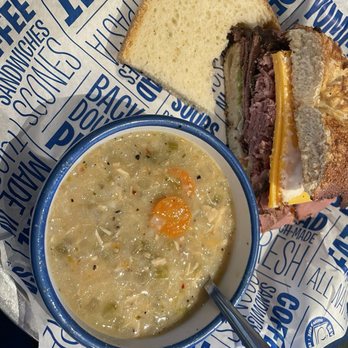 Beyond Bread - Soups of the day was cauliflower, chicken and other veggies, was delicious! Half beef sandwich. - Bakeries Near Me - Tucson, Arizona