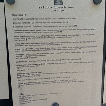Johnston's Saltbox - Menu as of June 2022 - New American Near Me - San Carlos, California Johnston's Saltbox - Menu as of June 2022 - New American Near Me - San Carlos, California