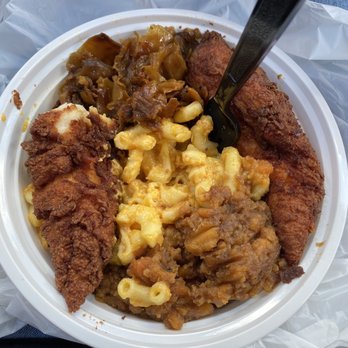 Crystal's Comfort Food - Soul Bowl (Chicken tenders, Mac and cheese, yams, cabbage) - Soul Food Near Me - Middletown, Delaware Crystal's Comfort Food - Soul Bowl (Chicken tenders, Mac and cheese, yams, cabbage) - Soul Food Near Me - Middletown, Delaware