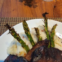 Bistro 128 - The overcooked, dried up asparagus that could not be eaten.