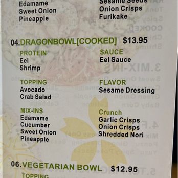 507 Poke Bowl - Menu - Ramen Near Me - Mankato, Minnesota