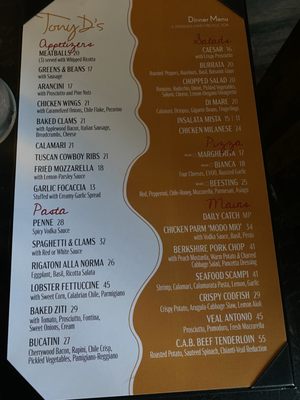 Menu photo 2 Tony D's Rochester, NY