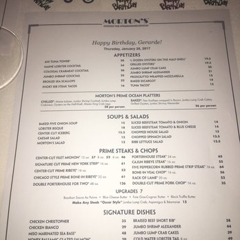 Morton's The Steakhouse - Happy Bday - Steakhouses Near Me - Honolulu, Hawaii Morton's The Steakhouse - Happy Bday - Steakhouses Near Me - Honolulu, Hawaii