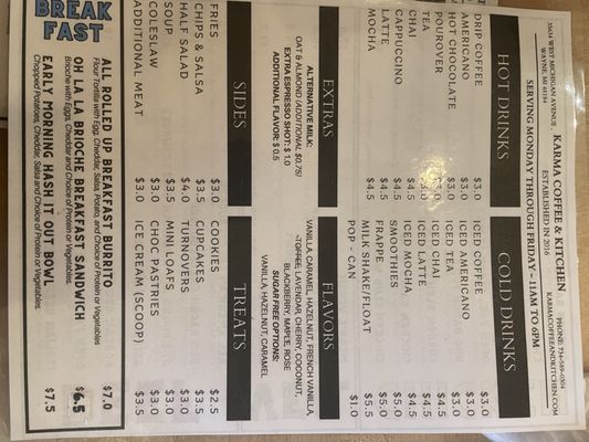 Menu photo 4 Karma Coffee And Kitchen Wayne, MI