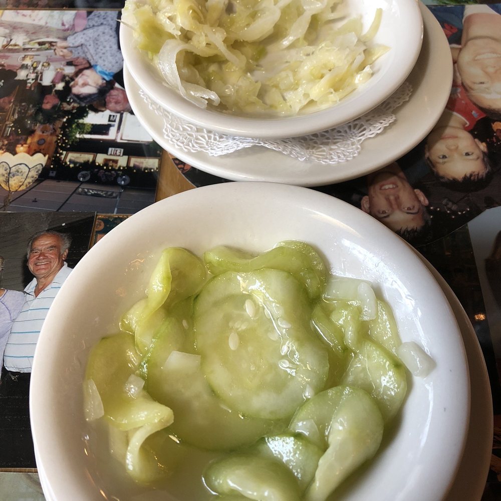 Sebastian's Schnitzelhaus - Sauerkraut and cucumber sides - German Near Me - Wrightstown, New Jersey Sebastian's Schnitzelhaus - Sauerkraut and cucumber sides - German Near Me - Wrightstown, New Jersey