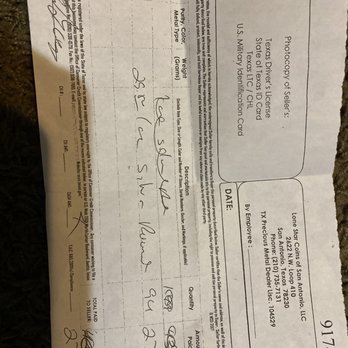 Lone Star Coins - You can even see here where they messed up and didn't count right redid it and still didn't count right - Gold Buyers Near Me - San Antonio, Texas Lone Star Coins - You can even see here where they messed up and didn't count right redid it and still didn't count right - Gold Buyers Near Me - San Antonio, Texas