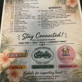 Cinnamon's Restaurant - Breakfast & Brunch Near Me - Kailua, Hawaii Cinnamon's Restaurant - Breakfast & Brunch Near Me - Kailua, Hawaii