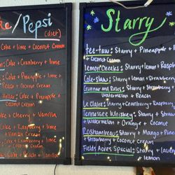 Mr G's Pizza and Soda Shop - Soda menus