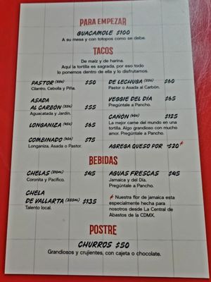 Menu photo 2 Tacqueria Mita Corral del Risco, NAY