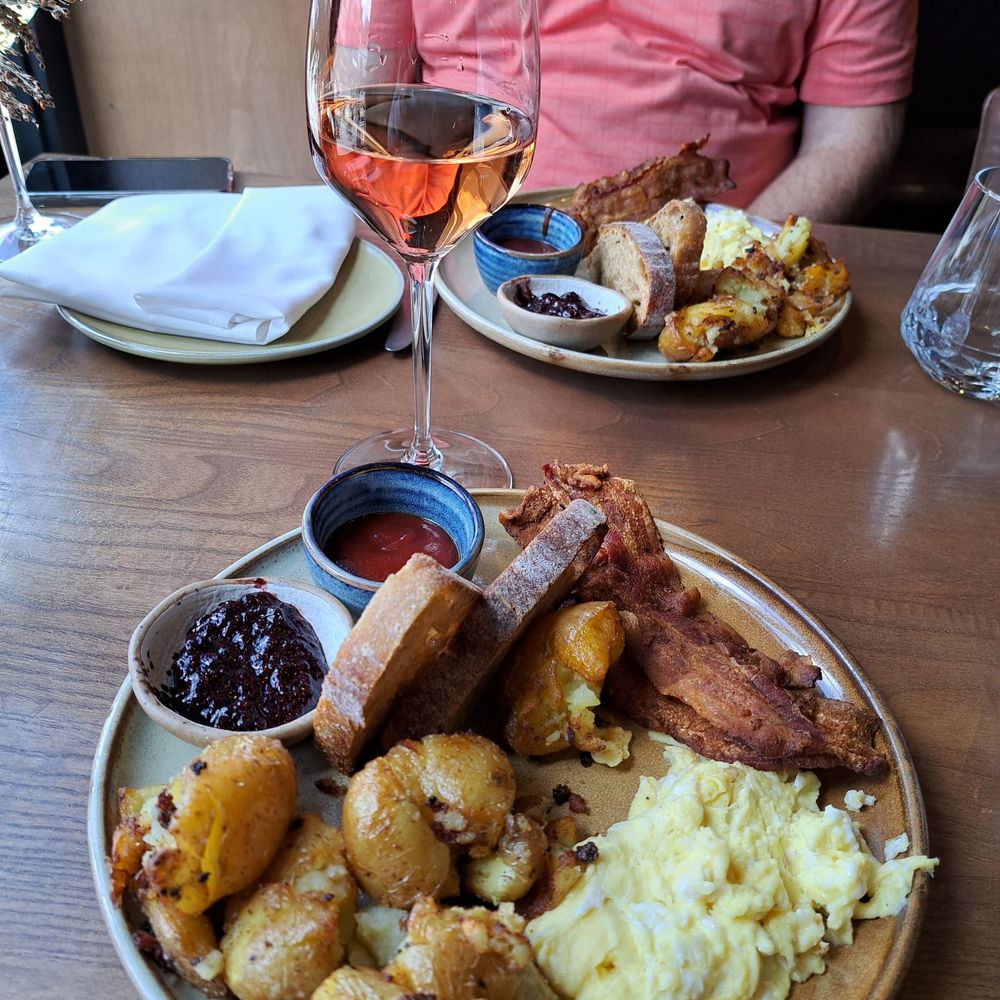 Graze - Scrambled eggs and crispy bacon and crispy potatoes and sour dough toast & homemade preserves - Bars Near Me - Canmore, Alberta Graze - Scrambled eggs and crispy bacon and crispy potatoes and sour dough toast & homemade preserves - Bars Near Me - Canmore, Alberta