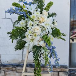 The Gardena Florist - Blue Blessing Standing Spray