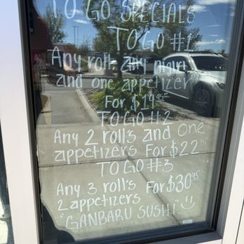 Ganbaru Sushi - Updated to go special menu: - Sushi Bars Near Me - Carson City, Nevada Ganbaru Sushi - Updated to go special menu: - Sushi Bars Near Me - Carson City, Nevada