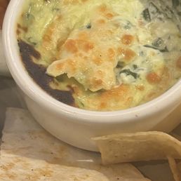 Spinach White Queso Dip & Chips