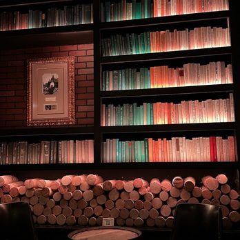Novela - Bookshelf walls and barrel seating - Cocktail Bars Near Me - San Francisco, California Novela - Bookshelf walls and barrel seating - Cocktail Bars Near Me - San Francisco, California