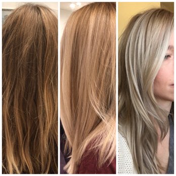 Hair By Angelina - Before, immediately after in the salon, next morning in natural light. - Hair Stylists Near Me - Centennial , Colorado Hair By Angelina - Before, immediately after in the salon, next morning in natural light. - Hair Stylists Near Me - Centennial , Colorado