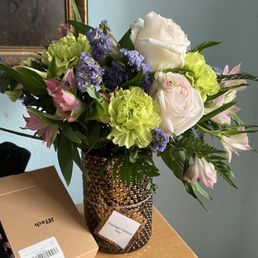 $70/ish for warm and wilted flowers. Taken a few minutes after they were delivered. $70/ish for warm and wilted flowers. Taken a few minutes after they were delivered.