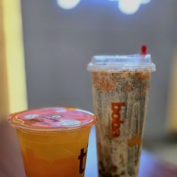 It's Boba Time-Los Feliz - Passion Fruit Iced Tea w/ Boba & Thai Tea Tornado w/ Boba