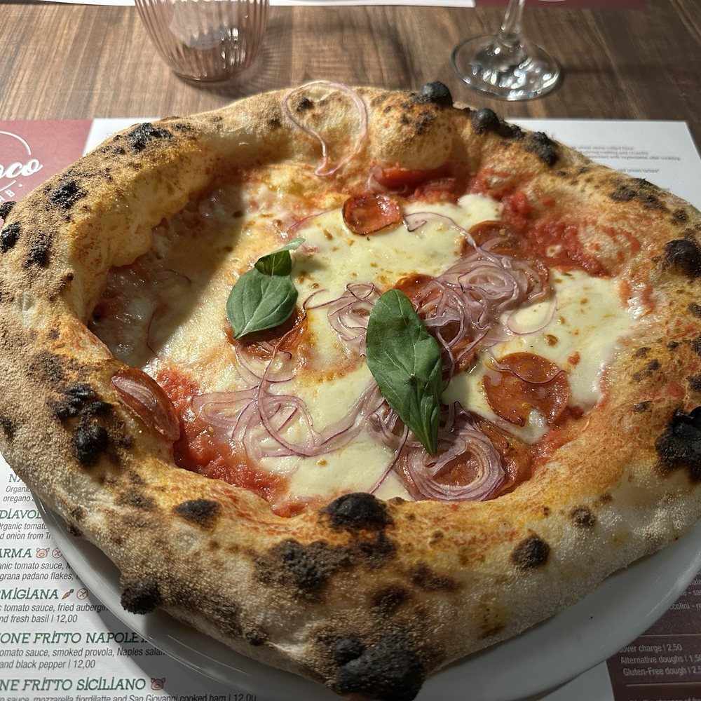 Fùnnaco Pizzalab - Diavola pizza with napoletano crust - Pizza Near Me - Palermo, Pennsylvania